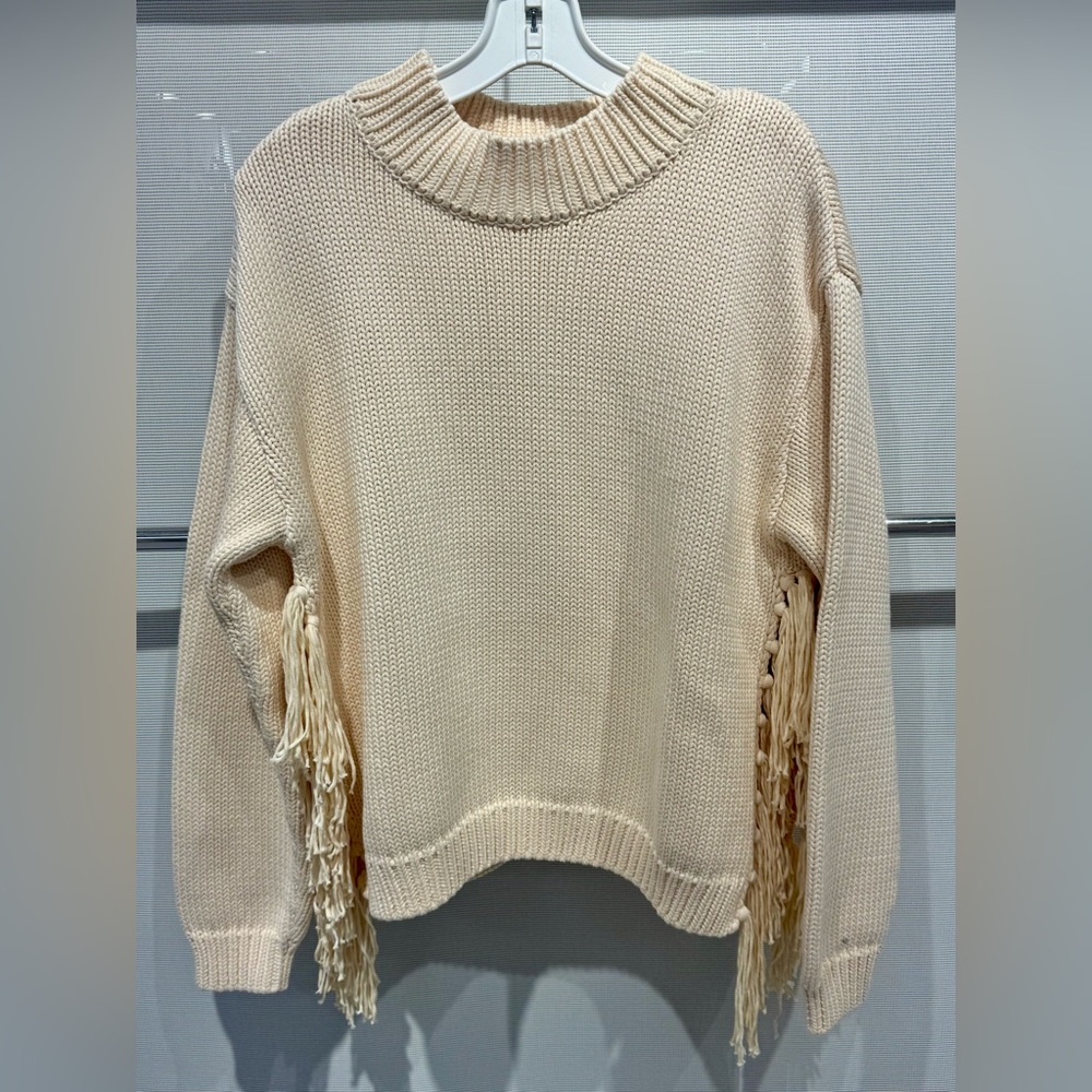 Brand New Never Been worn Young Fabulous & Broke fringe sweater in color cream - Picture 10 of 10